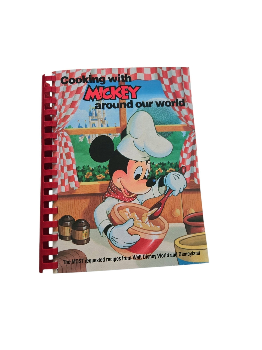 Disney Cooking with Mickey Around Our World 1987 Cookbook Signed